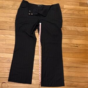 New York & Company Black Pinstripe Suiting Skirt
